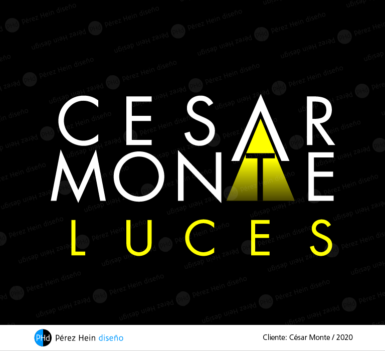 Logotipo para Cesar Monte Luces imagen corporativa