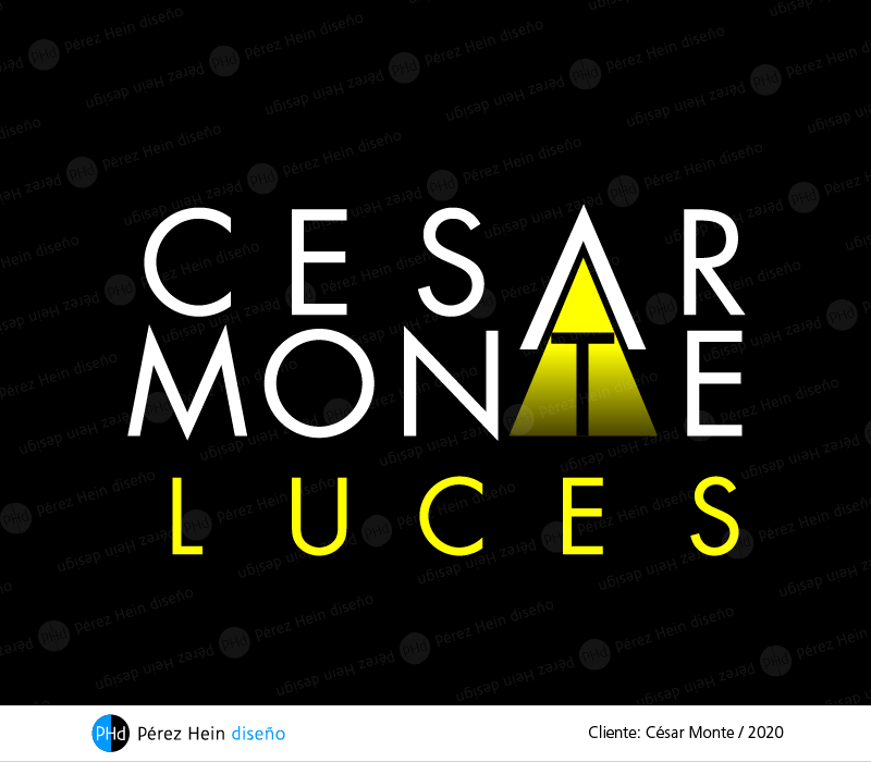 Logotipo para Cesar Monte Luces imagen corporativa