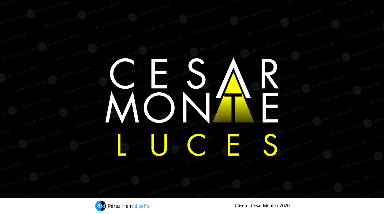 Logotipo para Cesar Monte Luces imagen corporativa