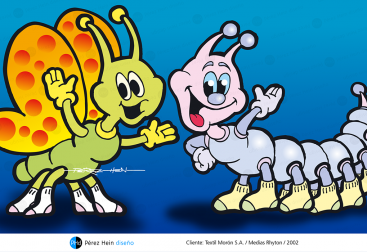 Personajes Infantiles Medias Cienpiés Mariposa Carlos Manduci