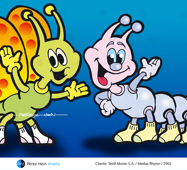 Personajes Infantiles Medias Cienpiés Mariposa Carlos Manduci