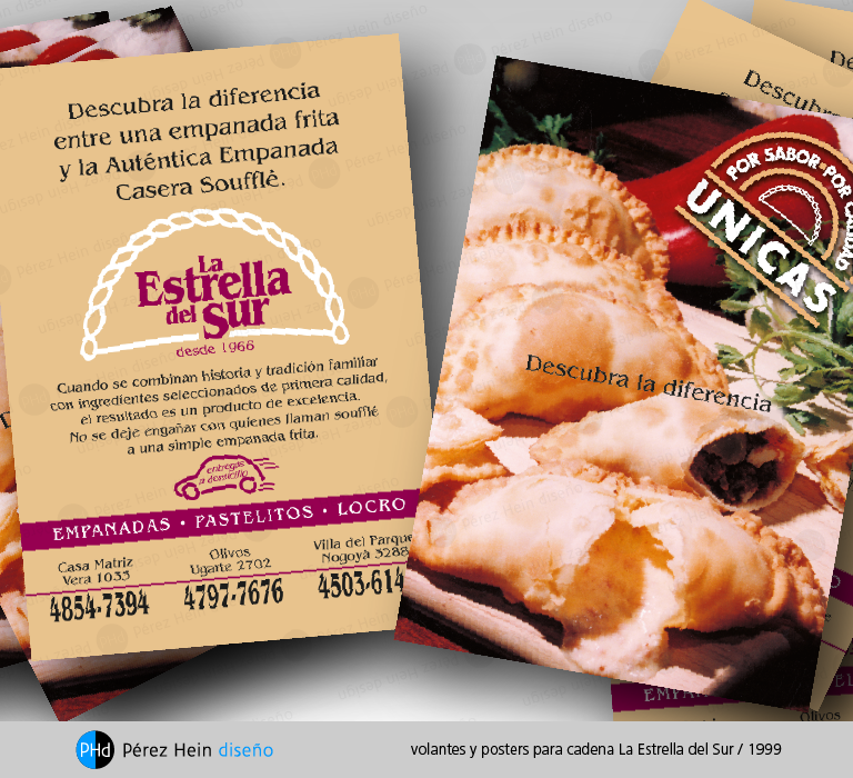 La Estrella del Sur Empanadas Souffle Claudio Carbone Volantes Posters