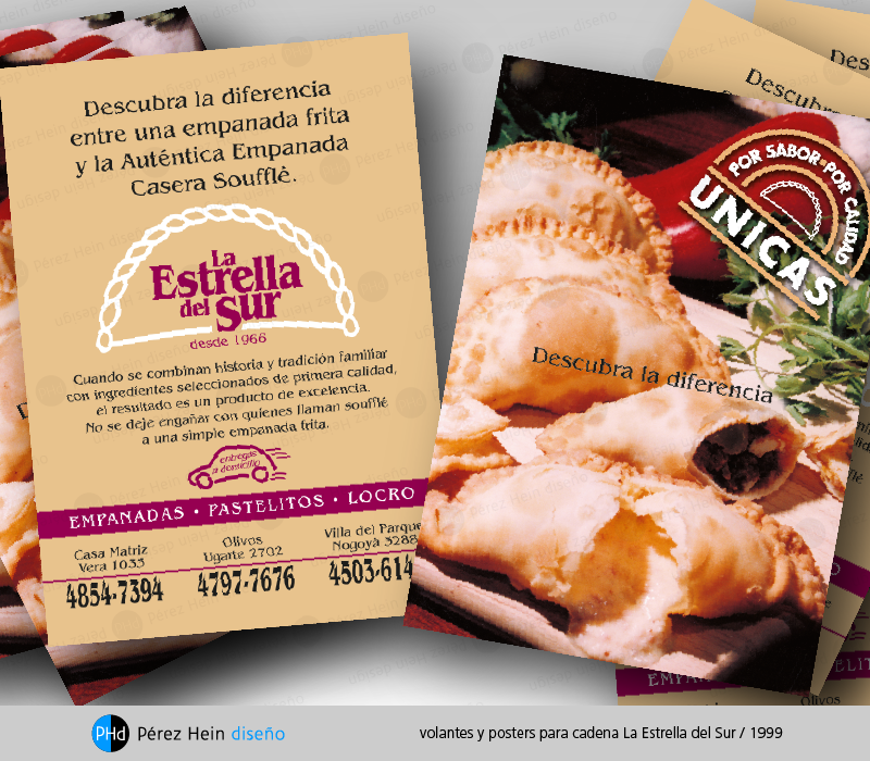 La Estrella del Sur Empanadas Souffle Claudio Carbone Volantes Posters