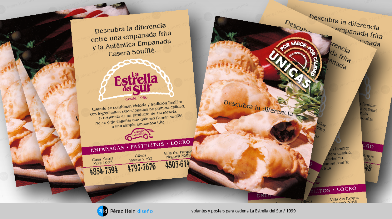 La Estrella del Sur Empanadas Souffle Claudio Carbone Volantes Posters